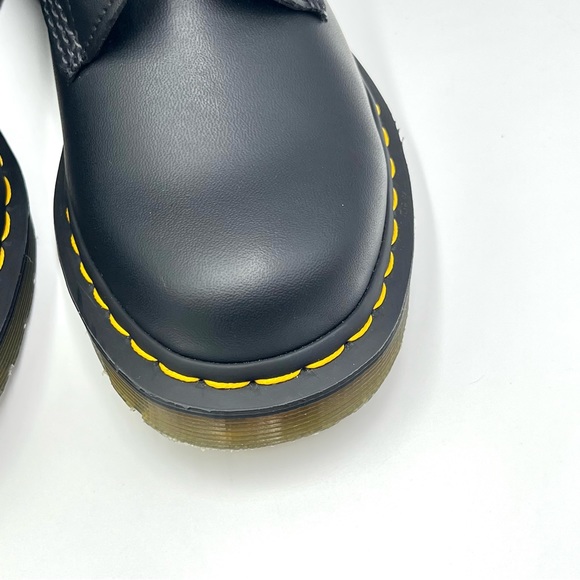 Dr Martens Black Felix Rub Off Faux Vegan Leather 1460 Lace Up Combat Boots NEW - Picture 5 of 14